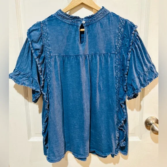 Free People | Le Femme Ruffle Crochet Top - Picture 6 of 8